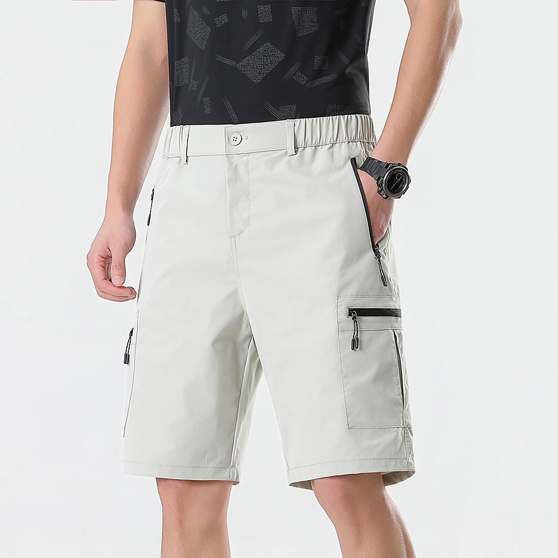 Cargo Jogger Pants - メンズカーゴショーツ膝丈パンツジッパーポケット付きサマー速乾ショーツクライミングジョガー伸縮性ウエストスポーツウェア