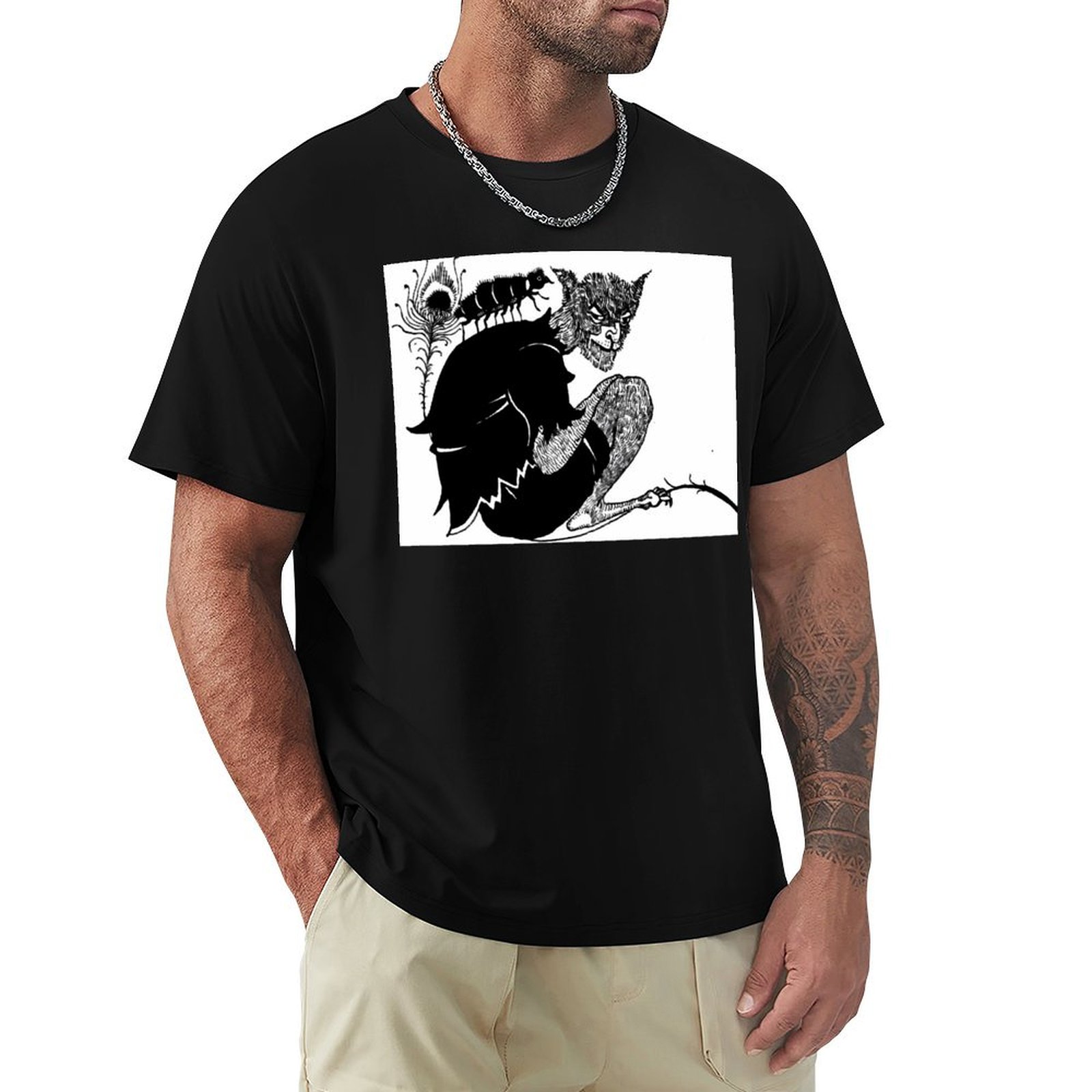 Mens Fashion Magazines - Idler magazine P. 542、オーブリー・ビアーズリー、1898年 Tシャツ ファッション