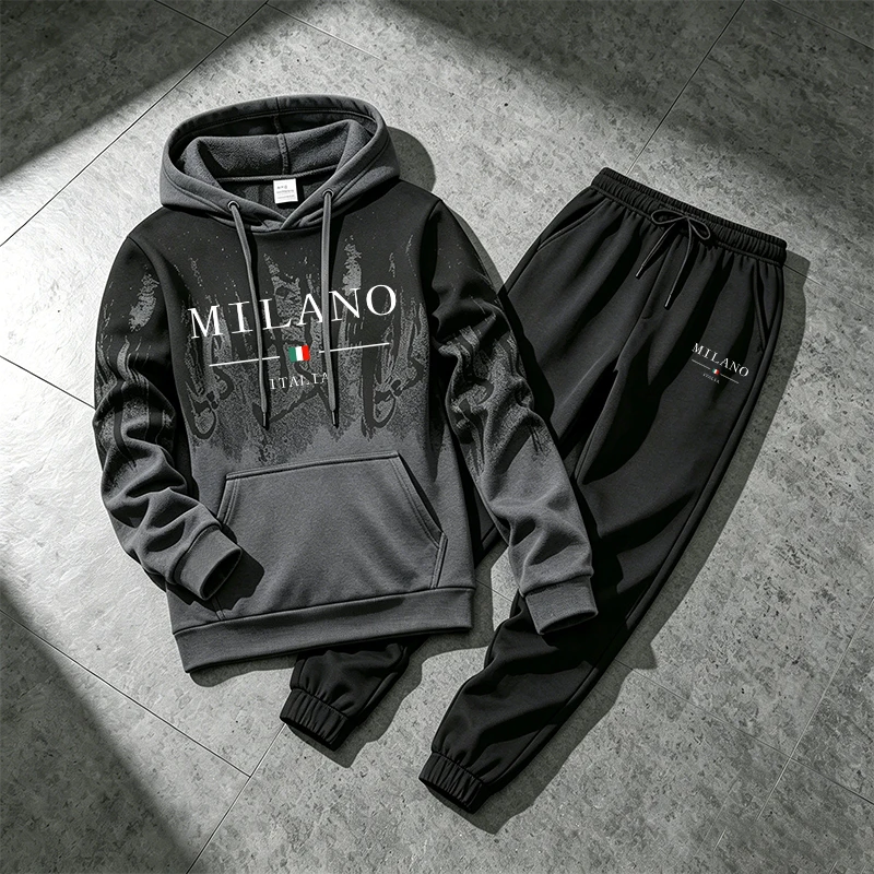 Mens Fashion Casual 2026 - 2026年新作 メンズトラックスーツ パーカー＆スウェットパンツ イタリアファッション スポーツウェア 2点セット