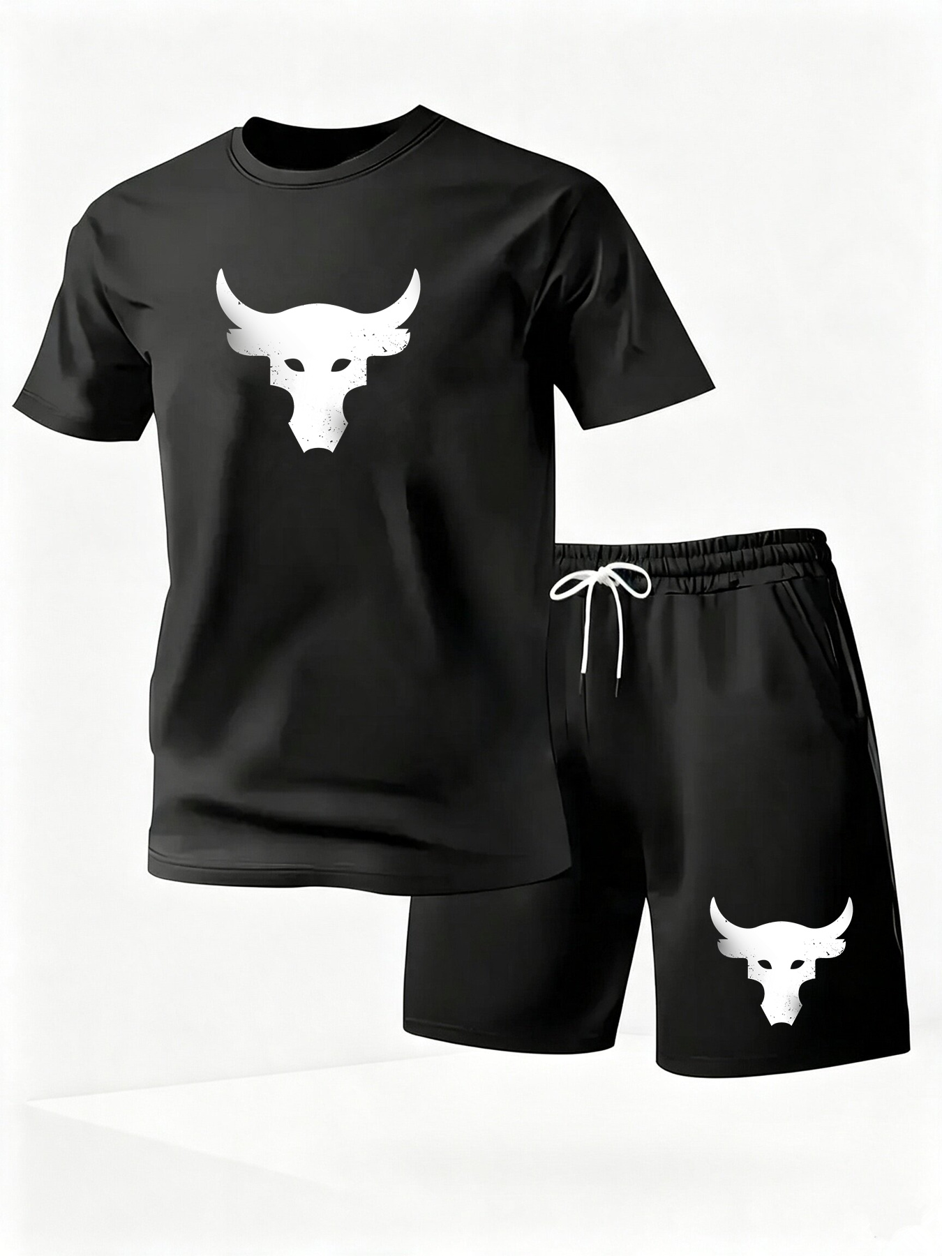 Men'S Fashion Essentials - 夏用メンズ速乾カジュアル半袖Tシャツ＆ショートパンツセット シティストリートファッション ランニングスポーツ 2ピーススーツ