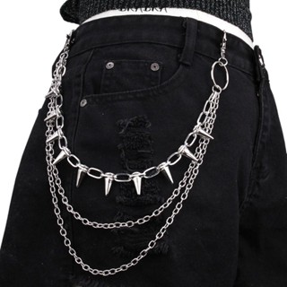 Men Fashion Key - ユニセックス ヒップホップ パンクロック メタル ウエストチェーン パンツキーリング