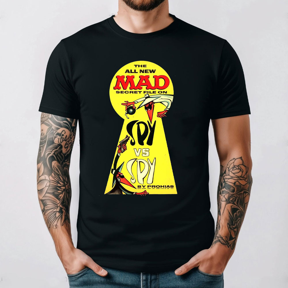 Mens Fashion In The 80S - スパイ対スパイ メンズ Tシャツ 夏用 コットン クルーネック
