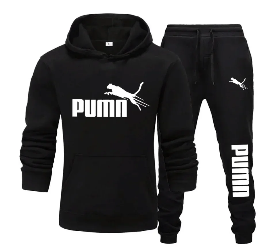 Mens Fashion Casual 2026 - 2026年秋冬新作 メンズプルオーバーパーカーとパンツの2点セット ファッション性の高いトレンドフィットネスカジュアルスポーツウェア