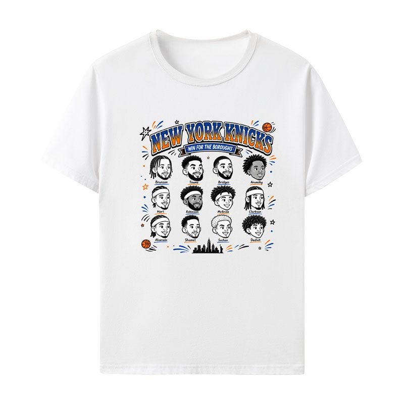 Men'S Fashion New York - ニューヨークニックスラインナップ Tシャツ男性と女性の夏の綿の服オーバーサイズファッションラウンドネック半袖 Tシャツストリートウェア