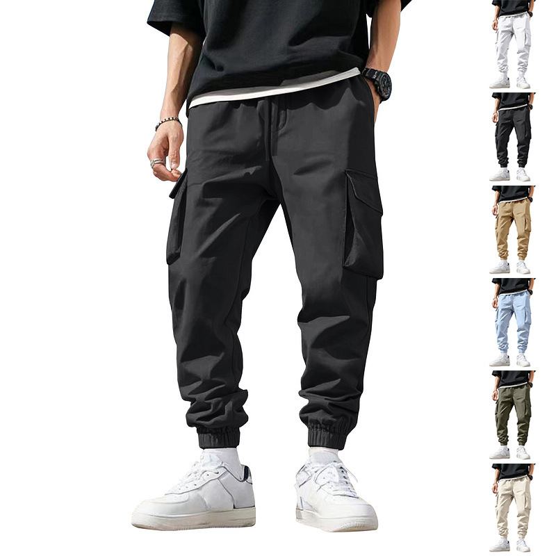 Cargo Jogger Pants - メンズ マルチポケット カーゴジョガー ゴムウエスト ルーズ カジュアル