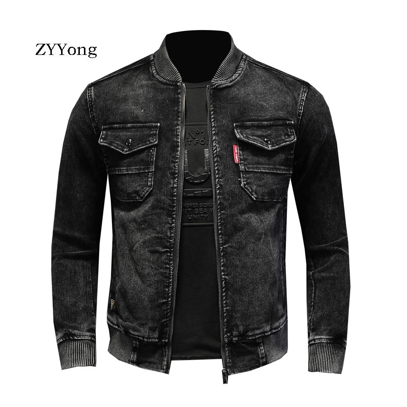 Corduroy Jacket Men - メンズブラックコーデュロイオートバイジャケット,スタンドカラーボンバーパイロット,カジュアルスリムコート,アウターウェア