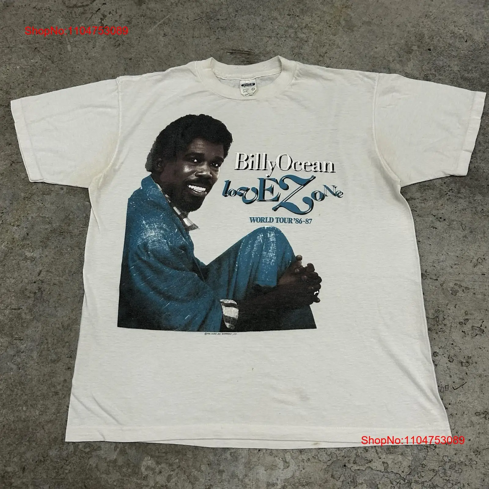 Mens Fashion In The 80S - ヴィンテージ 80年代 ビリー・オーシャン バンド Tシャツ ホワイト