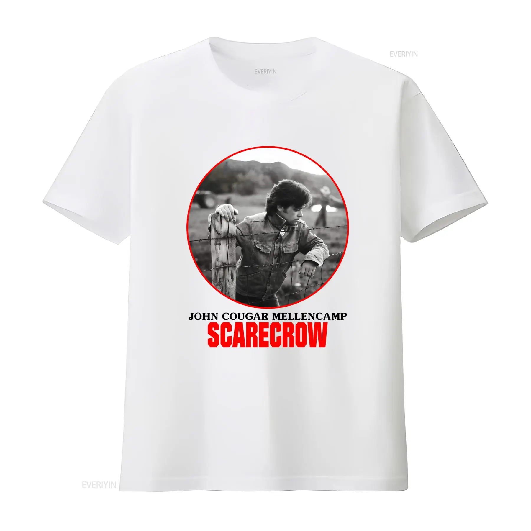 Mens Fashion In The 80S - ヴィンテージ 80年代 ジョン・クーガー・メレンキャンプ スカーレクロウ・ツアー 両面プリントTシャツ ヴィンテージウォッシュ加工