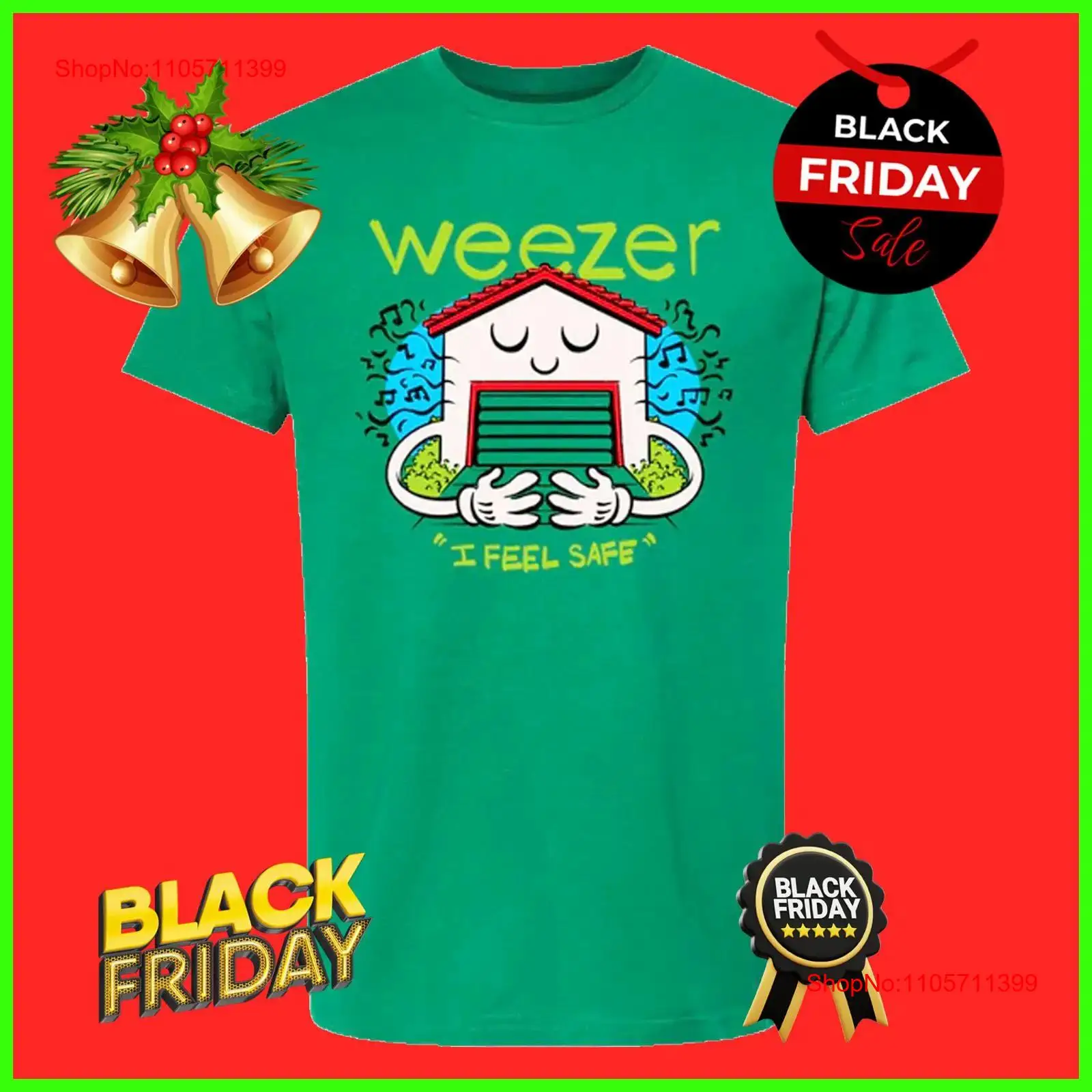 Men'S Fashion Garage - Weezer Garage I Feel Safe Tシャツ