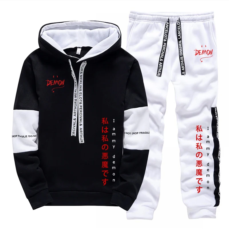 Mens Fashion Casual 2026 - 2026新作 パーカーとスウェットパンツの2点セット メンズ/レディース デイリーカジュアル スポーツ フード付きアウトフィット