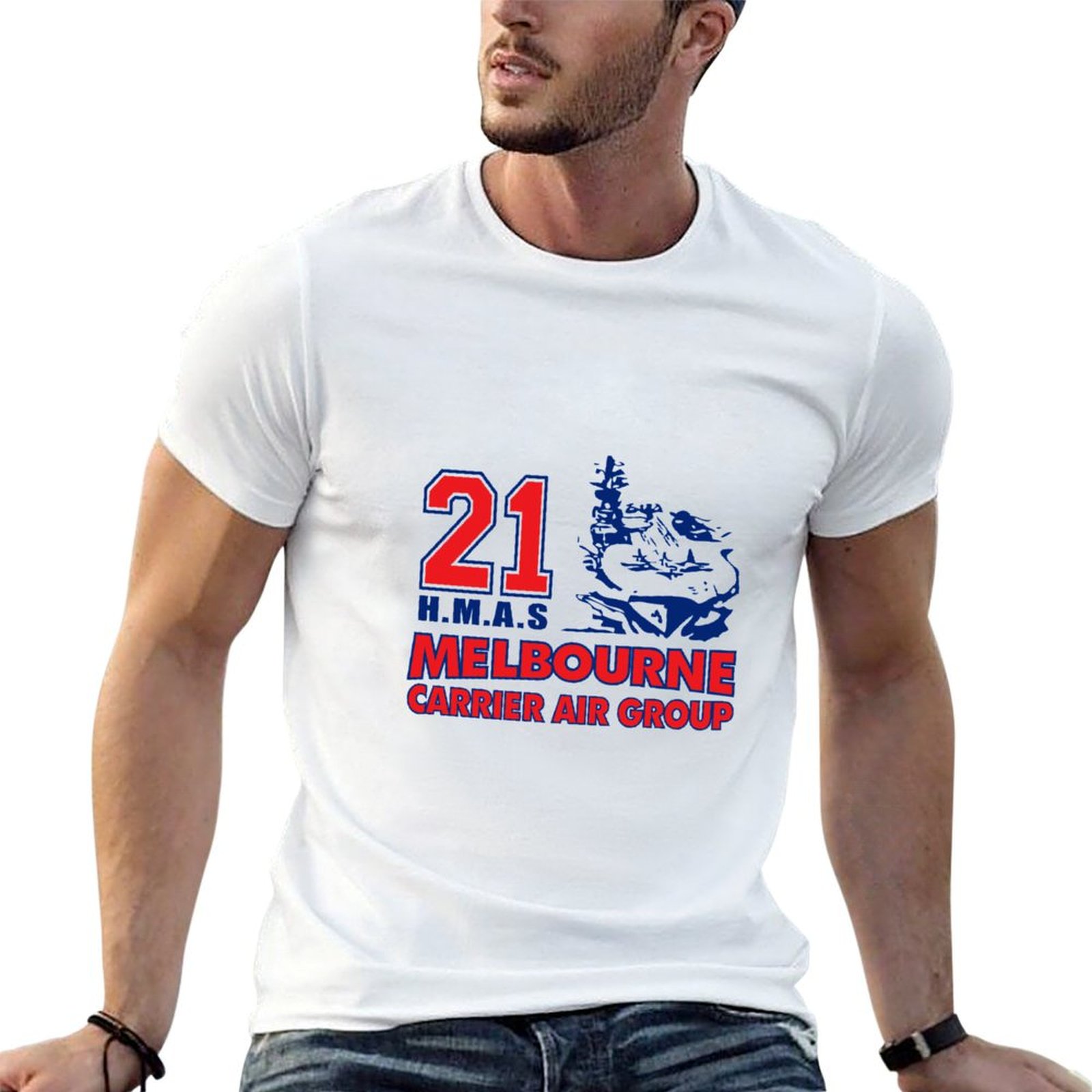 Mens Fashion Melbourne - HMAS メルボルン キャリア エア グループ Tシャツ
