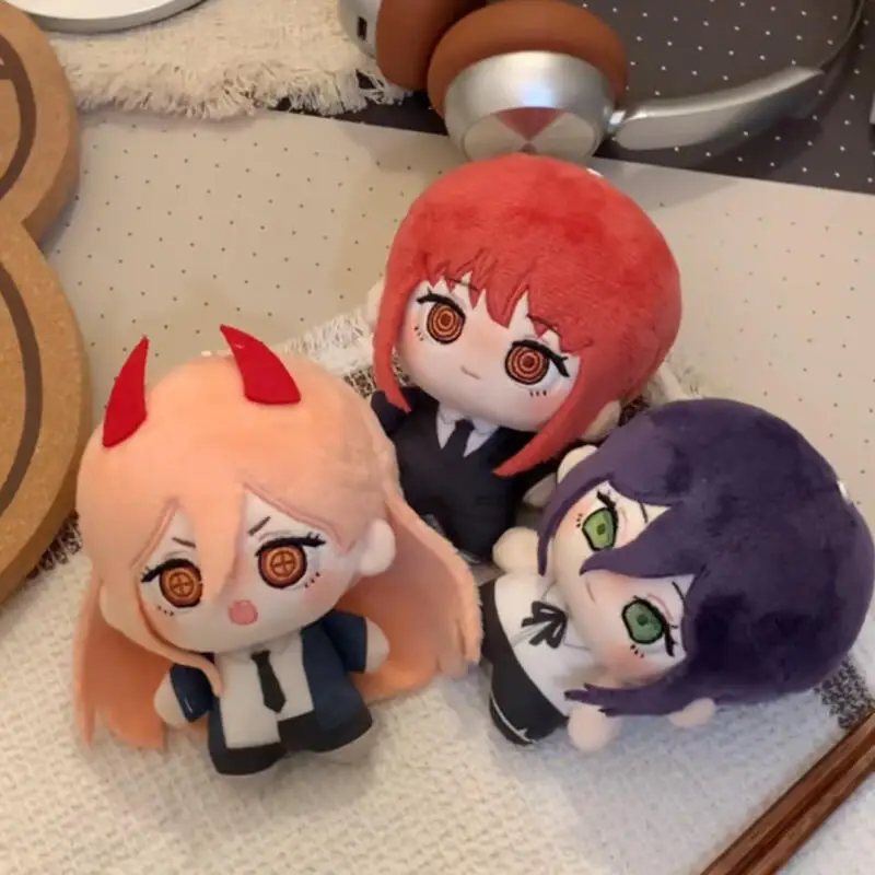 Men Fashion Key - チェーンソーマン Q バージョンマキマキャラクター二次元ぬいぐるみ Pp 綿充填ソフトハンド人形キーホルダージッパー装飾ギフト