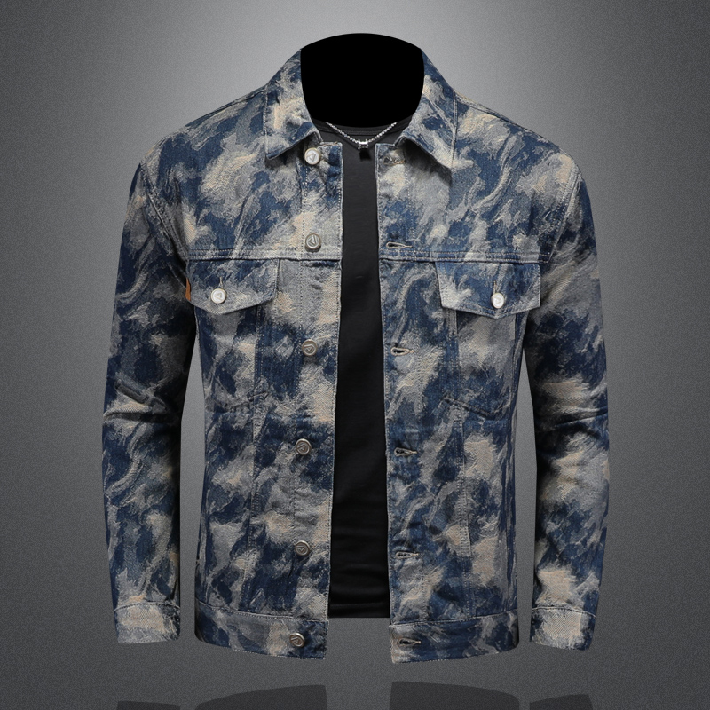 Mens Fashion Denim Jacket - メンズヴィンテージデニムジャケット,カジュアルビジネスジャケット,ストリートウェア,社交コートとヒップホップコート,春のファッション,2022