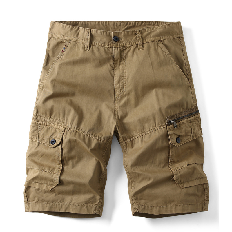 Cargo Jogger Pants - 2025 夏の新タクティカルカーゴショーツ男性カーキジョガーコットンショーツ男性カジュアルルーズ膝丈パンツ