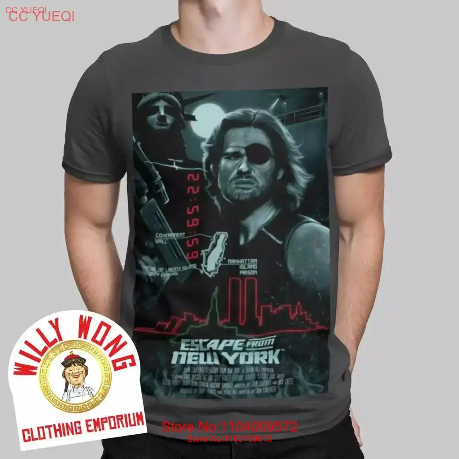 Mens Fashion In The 80S - エスケープ フロム ニューヨーク Tシャツ レトロ 映画