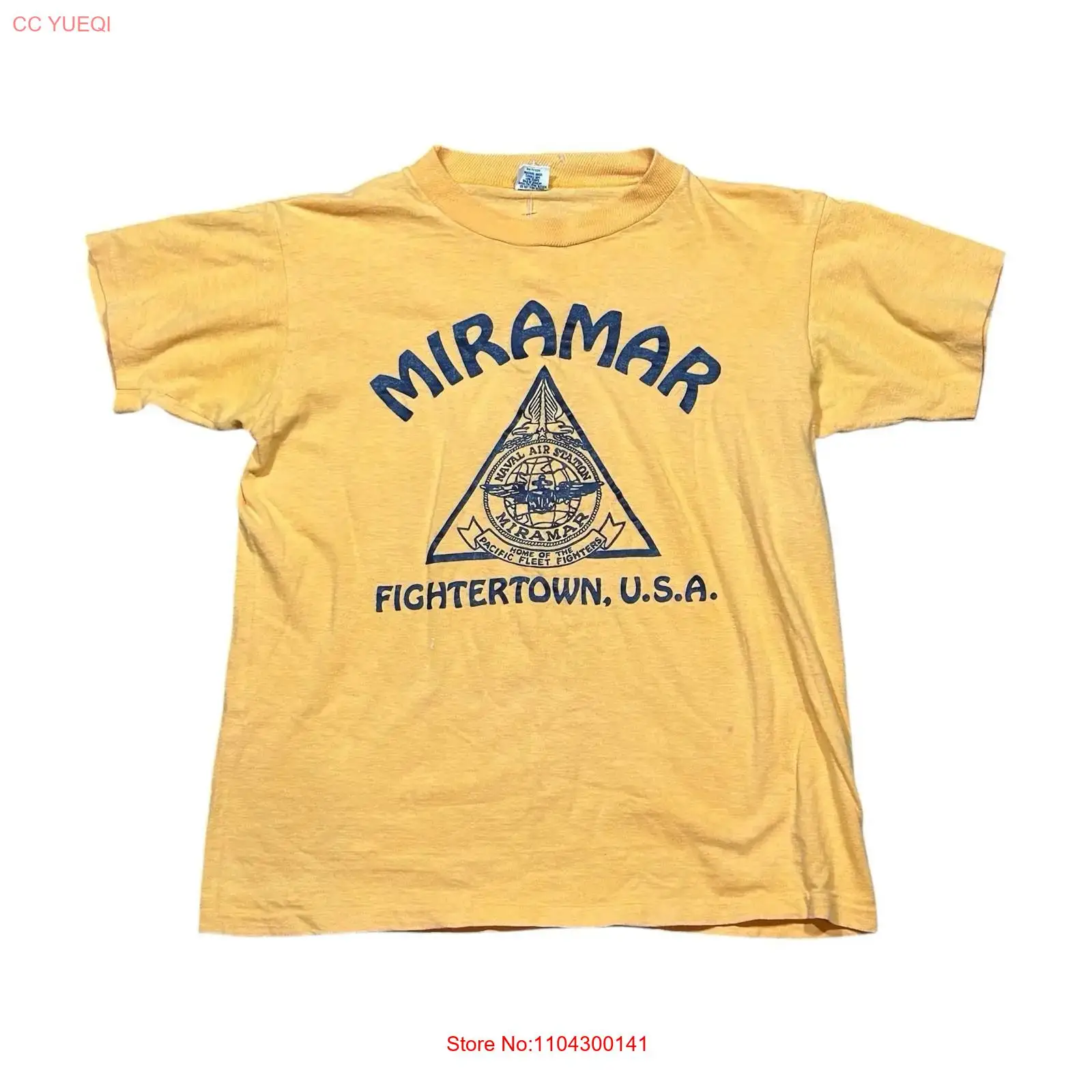 Mens Fashion In The 80S - VTG 80s ミラマール ファイタータウン USA イエロー