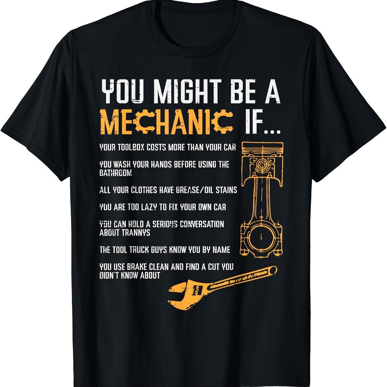 Men'S Fashion Garage - あなたは面白い車のエンジンガレージの整備士になるかもしれないメンズTシャツユニセックス普段着2026夏トレンディストリートウェアファッション