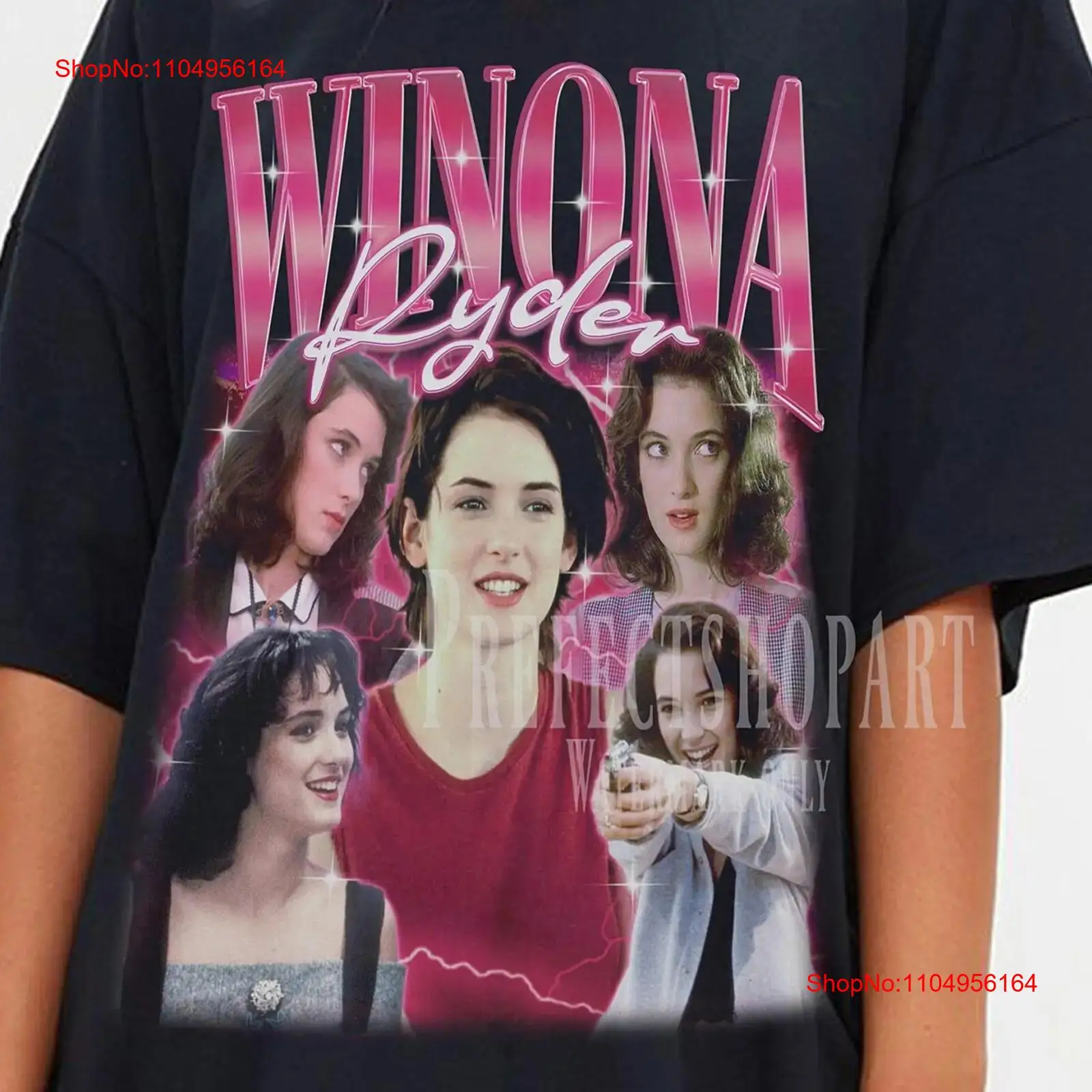 Poster Men Fashion - ウィノナ・ライダー Tシャツ マーチ ファン レトロ フィルム