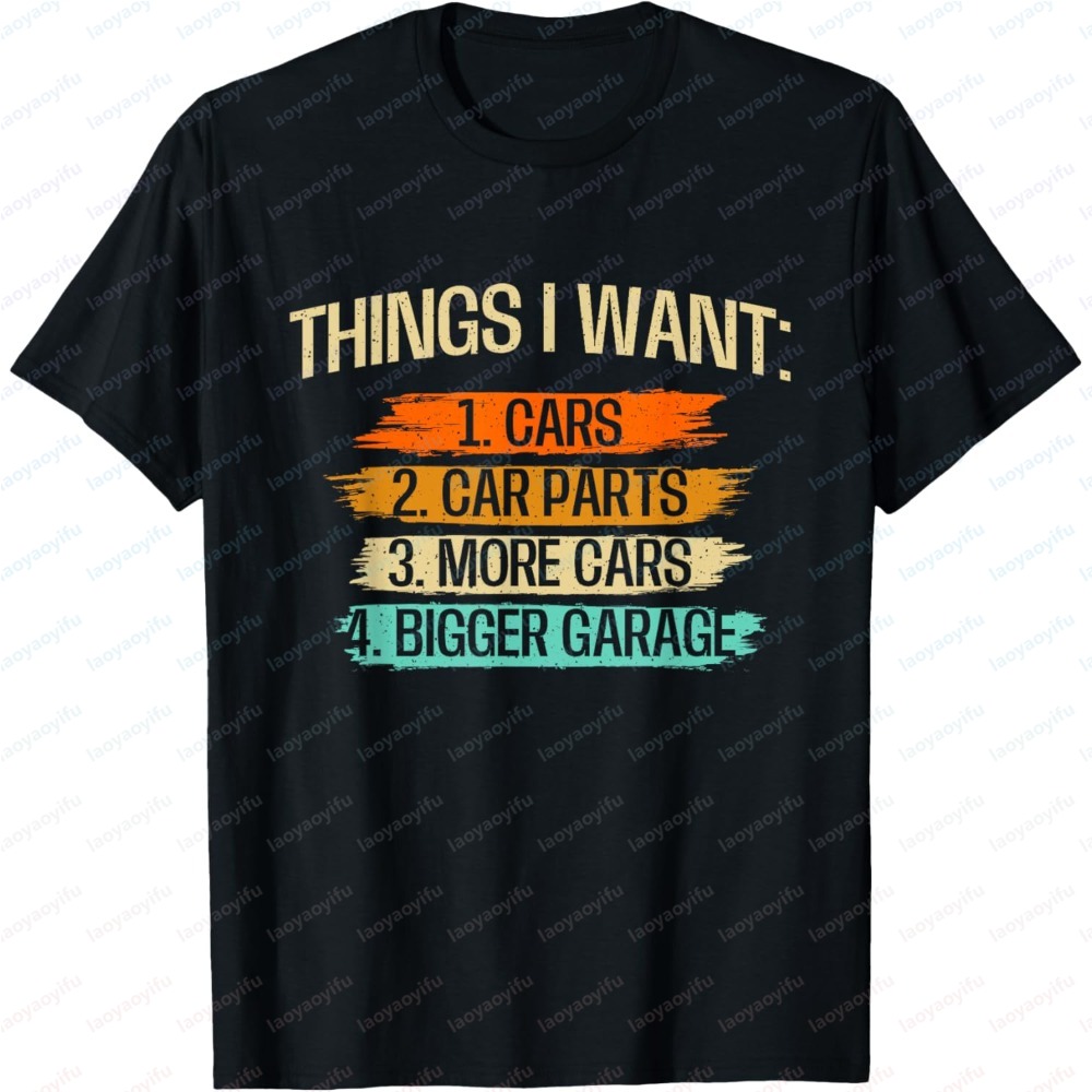 Men'S Fashion Garage - ヴィンテージカー愛好家面白いスローガンメンズ Tシャツ夏のファッション半袖 Tシャツ自動車整備士ガレージトップス男性自動車愛好家