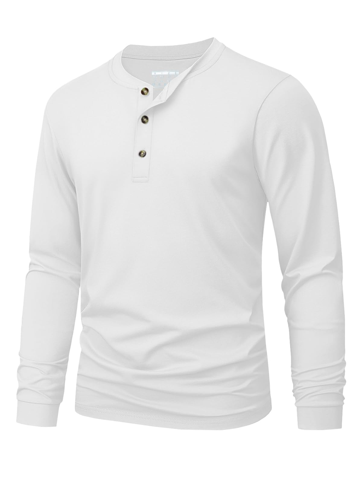 Men'S Fashion - メンズヘンリー Tシャツシンプルな無地プリント長袖 Tシャツファッション多用途ルーズトップ春と秋のカジュアル服