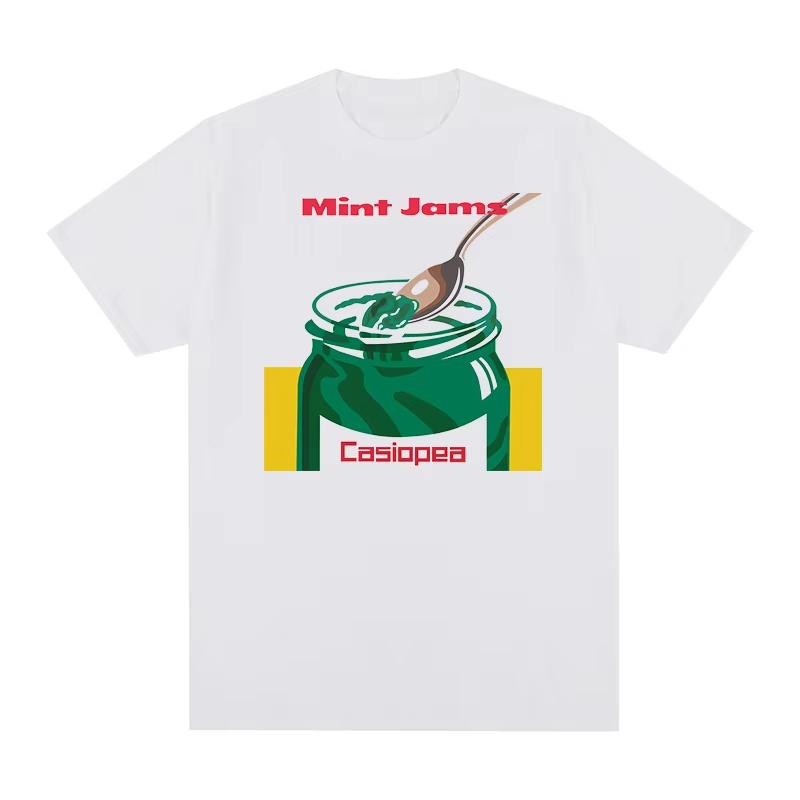 Mens Fashion In The 80S - ミントジャム Tシャツジャズ日本 80S フュージョン音楽佐久保哲夫奈瀬洋治綿男性 Tシャツ新しい Tシャツ