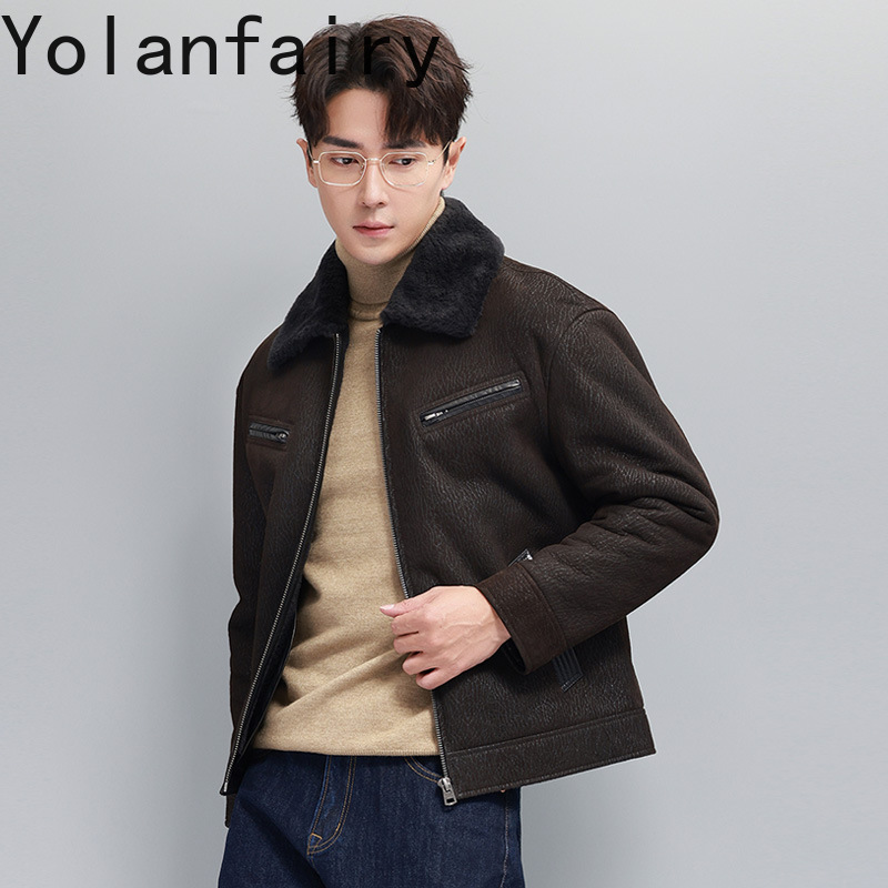 YOLANFAIRY ヴィンテージファッション天然毛皮コート - Men'S Fashion Zipper Jacket のレビューと価格