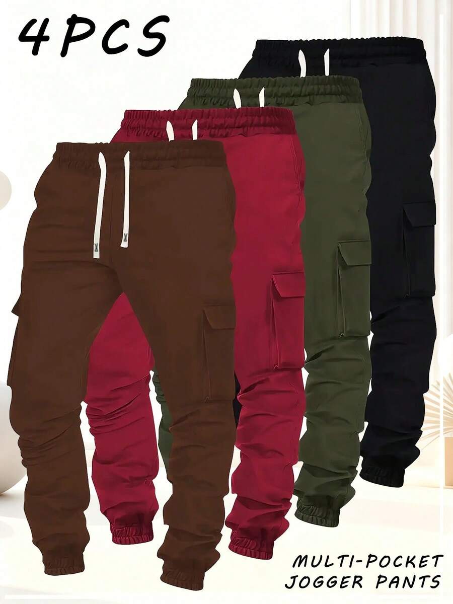 2025年新作 メンズ プラスサイズ オリーブグリーン カー - Cargo Jogger Pants のレビューと価格