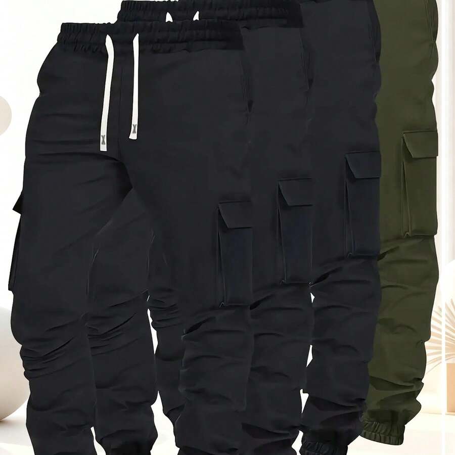 2025年新作 メンズ プラスサイズ オリーブグリーン カー - Cargo Jogger Pants のレビューと価格