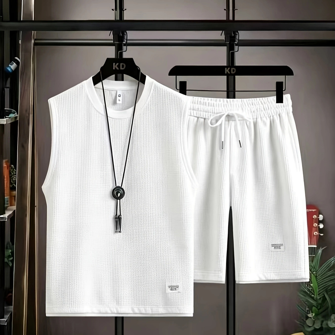 夏用メンズベストセット 高品質ジムジョギングスポーツウェアセ - Men'S Fashion のレビューと価格