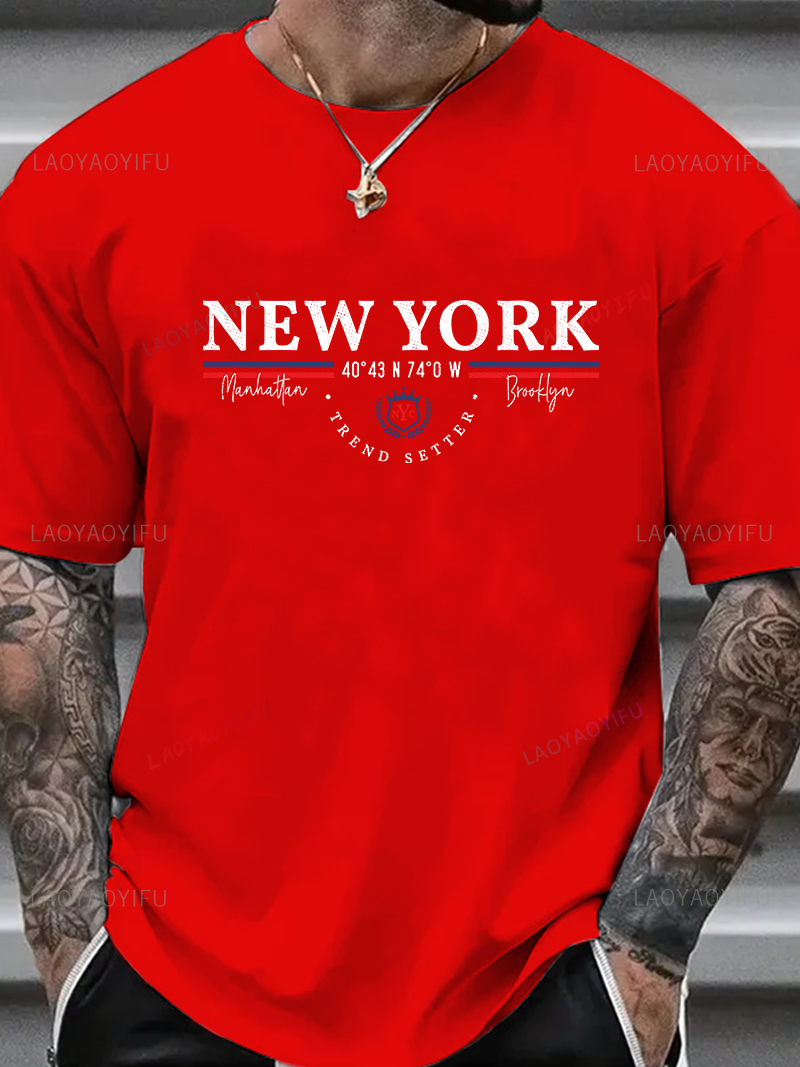 ニューヨーク レター グラフィック Tシャツ ユニセックス  - Men'S Fashion New York のレビューと価格
