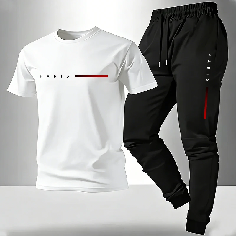 2026新作 メンズトラックスーツ Tシャツ＆スウェットパン - Men'S Fashion Essentials のレビューと価格