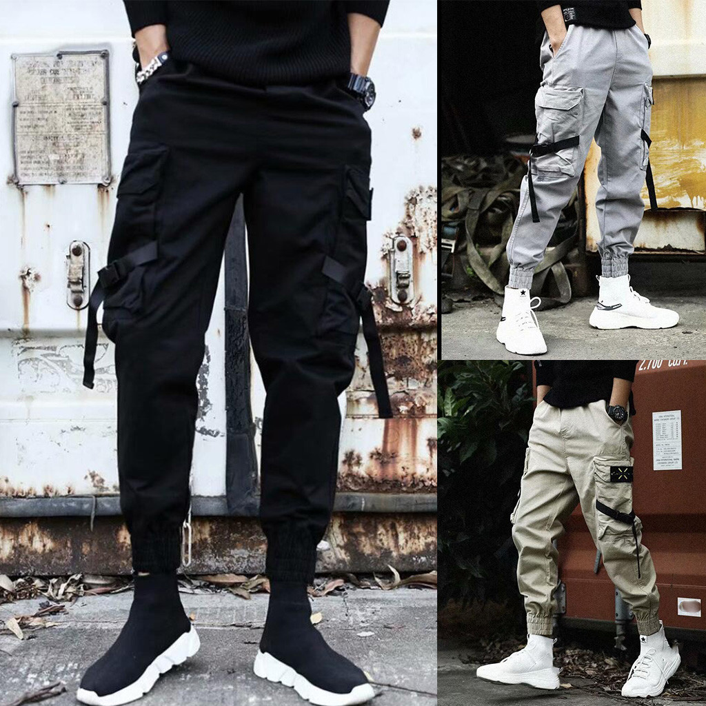 ルーズフィットカーゴパンツ メンズ ストリートウェア トレン - Cargo Jogger Pants のレビューと価格