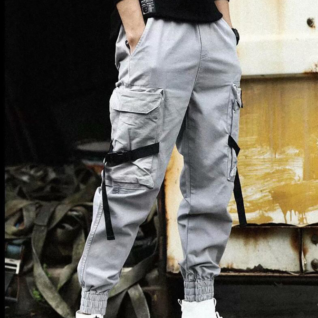 ルーズフィットカーゴパンツ メンズ ストリートウェア トレン - Cargo Jogger Pants のレビューと価格