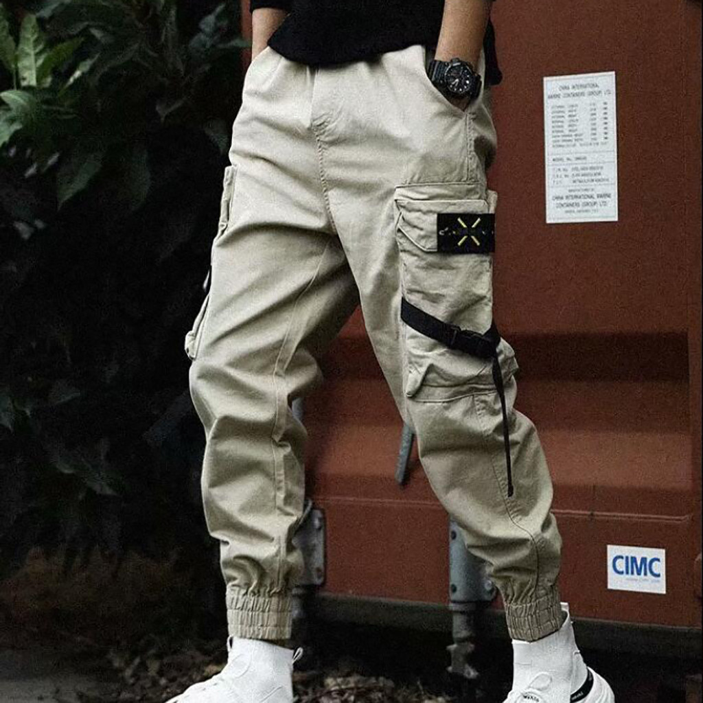 ルーズフィットカーゴパンツ メンズ ストリートウェア トレン - Cargo Jogger Pants のレビューと価格
