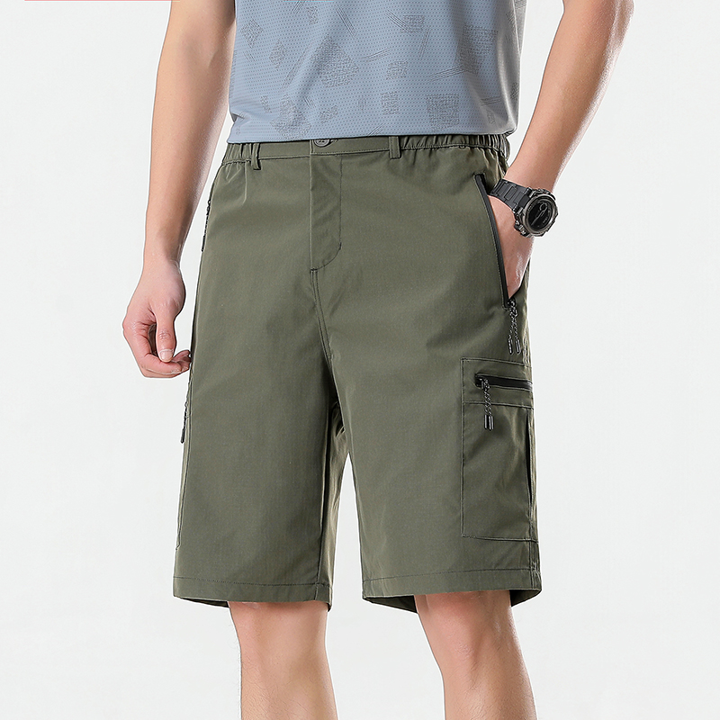 メンズカーゴショーツ膝丈パンツジッパーポケット付きサマー速乾 - Cargo Jogger Pants のレビューと価格