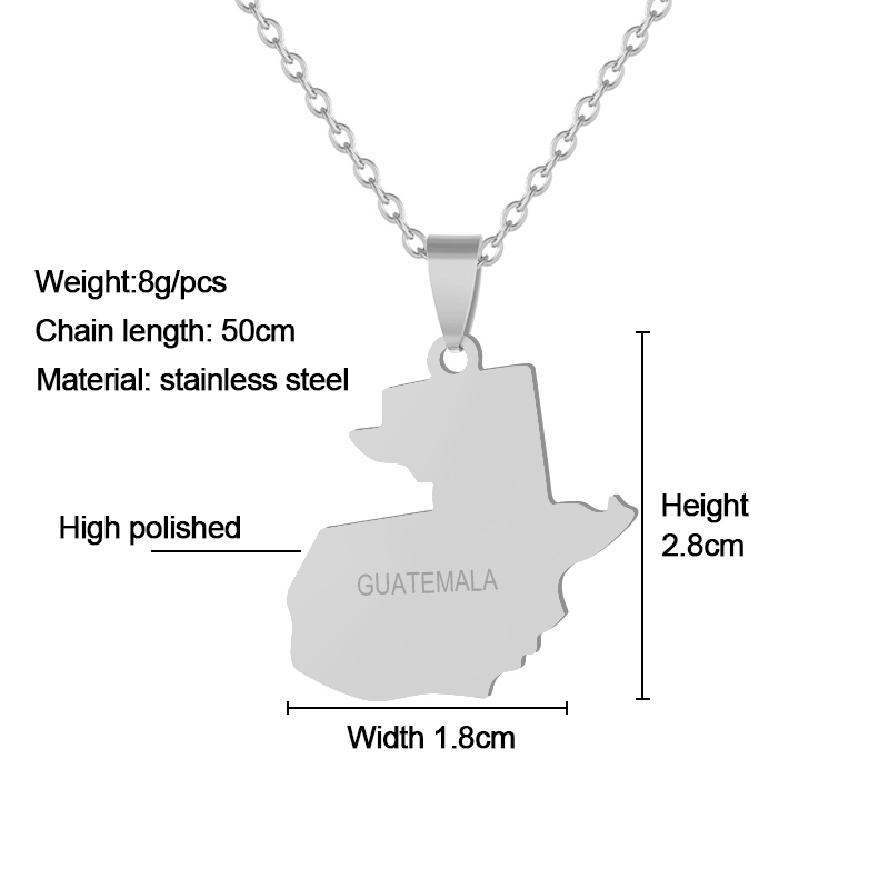 SONYA グアテマラ地図ペンダントネックレス 女性/男性用 - Men'S Fashion Guatemala のレビューと価格
