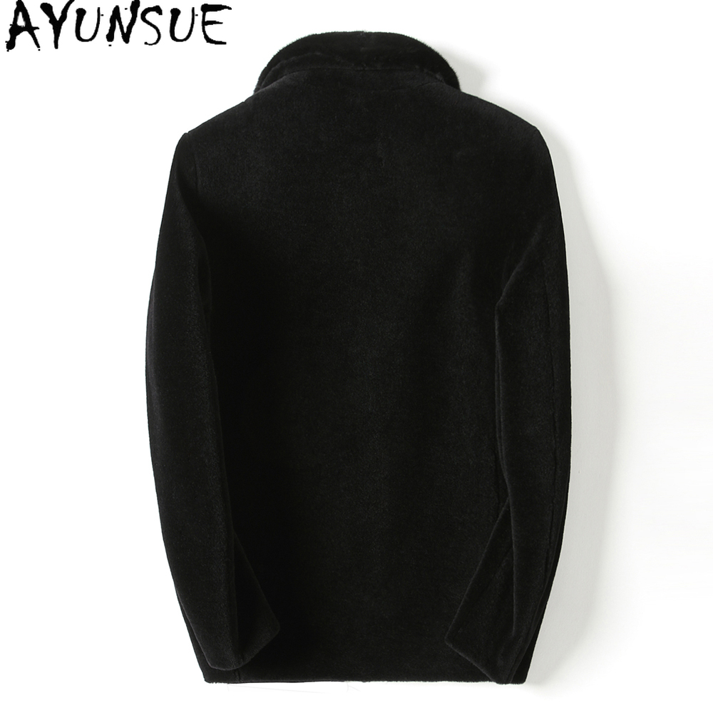 AYUNSUE カジュアル 100% ウールコート メンズ  - Men'S Fashion Zipper Jacket のレビューと価格