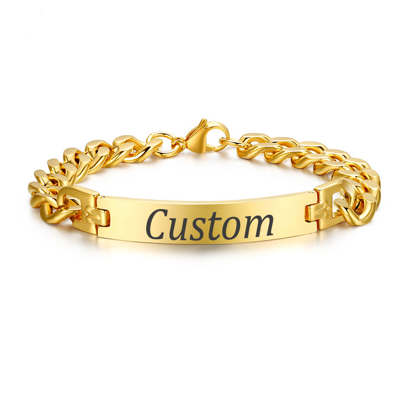 Azimiby カスタマイズ可能な名前 クラシック パンク  - Men'S Fashion Jewelry Bracelets のレビューと価格