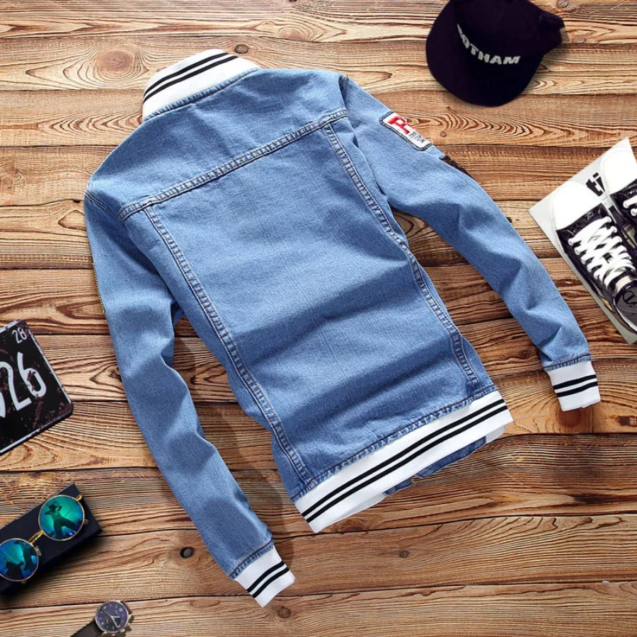 新しい 2026 メンズデニムジャケットファッション男性トレ - Mens Fashion Denim Jacket のレビューと価格