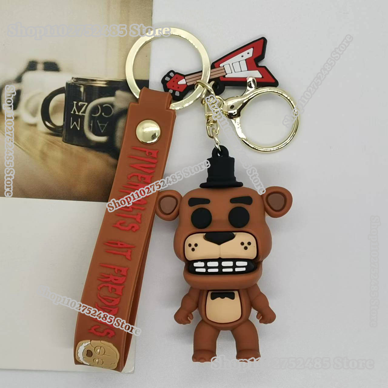 5 個漫画アニメ FNAF フィギュアキーホルダー恐ろしい人 - Men Fashion Key のレビューと価格