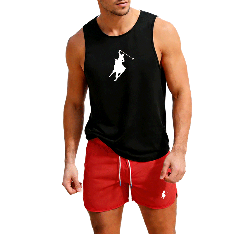 ヨーロッパメンズサマーベスト＆ショーツセット 2ピース アウ - Men'S Fashion のレビューと価格