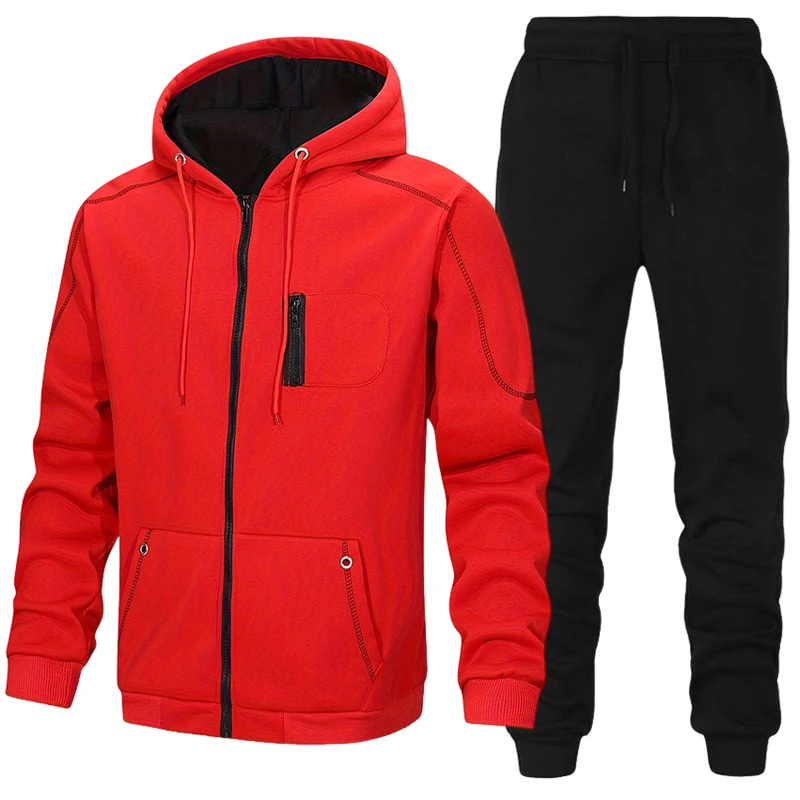 メンズファッション トラックスーツ カジュアル フーディー  - Men'S Fashion Zipper Jacket のレビューと価格