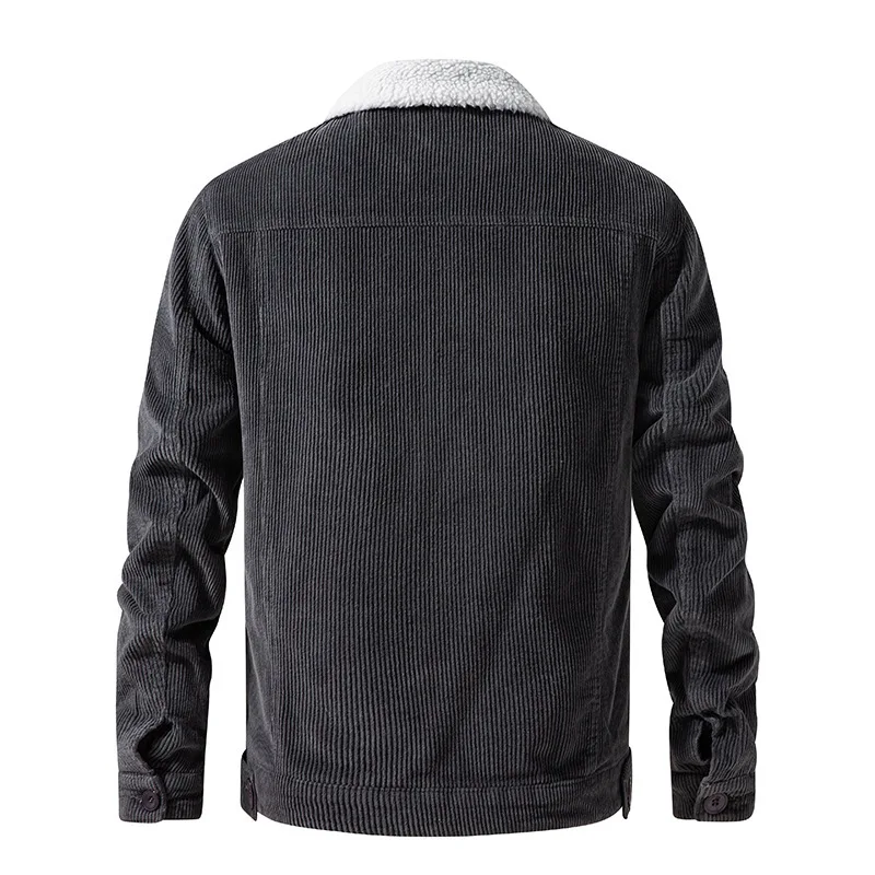 新作冬物メンズコーデュロイジャケット 裏起毛暖かいパーカー  - Corduroy Jacket Men のレビューと価格