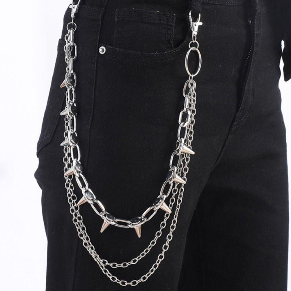ユニセックス ヒップホップ パンクロック メタル ウエストチ - Men Fashion Key のレビューと価格