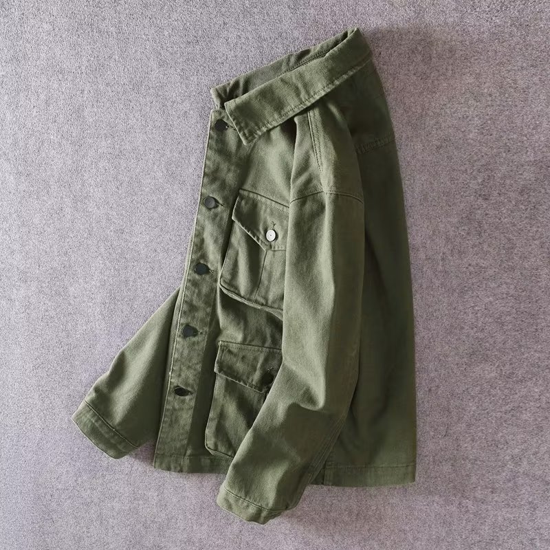 春と秋の新メンズファッションカジュアルルーズジャケットソリッ - Mens Fashion Denim Jacket のレビューと価格