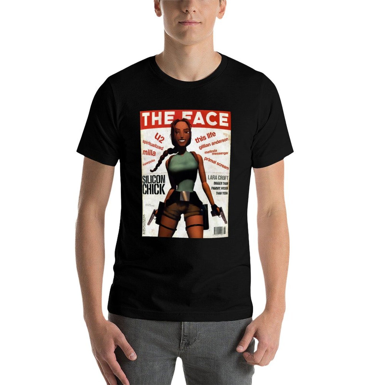 ララ・クロフト レトロマガジンプリント Tシャツ ファッショ - Mens Fashion Magazines のレビューと価格