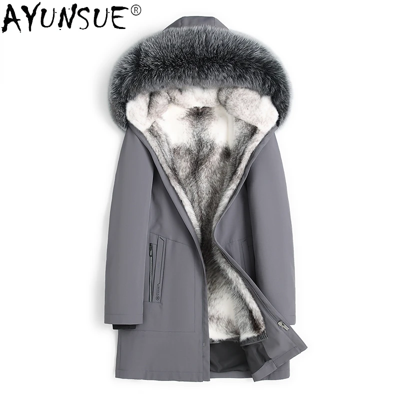 AYUNSUE ファッション冬ジャケット男性服男性パーカー毛 - Men'S Fashion Zipper Jacket のレビューと価格