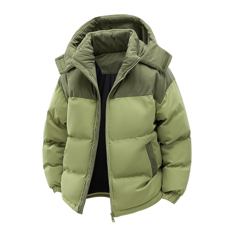 メンズ冬用厚手綿入りジャケット、フリース付き、暖かく防寒性の - Corduroy Jacket Men のレビューと価格