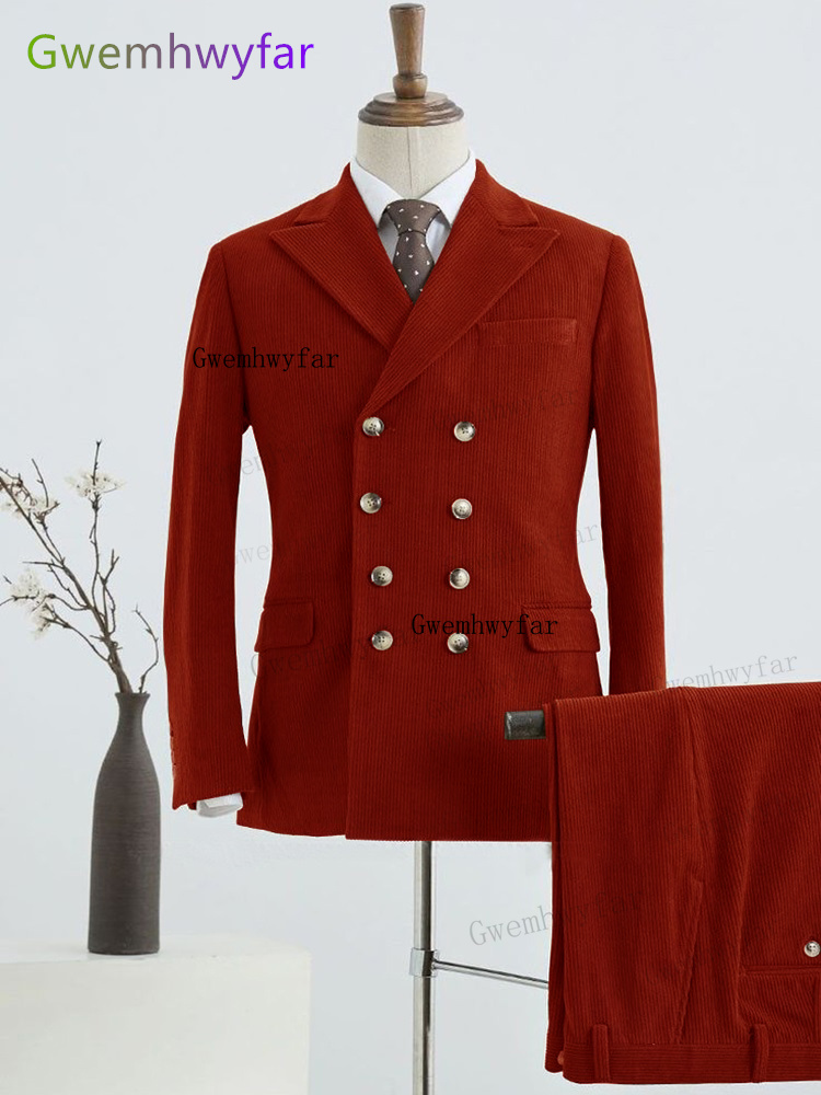 Gwenhwyfar-メンズコーデュロイブレザーとパンツセッ - Corduroy Jacket Men のレビューと価格