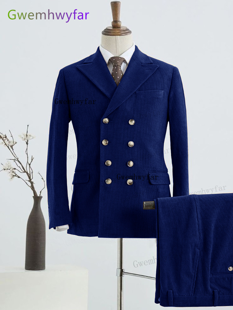 Gwenhwyfar-メンズコーデュロイブレザーとパンツセッ - Corduroy Jacket Men のレビューと価格